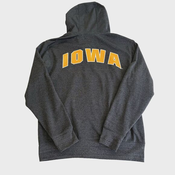 Unisex Adult Campus Heritage IOWA HAWKEYES Full-Zip Hoodie Sweatshirt Gray Sz M - Picture 11 of 11
